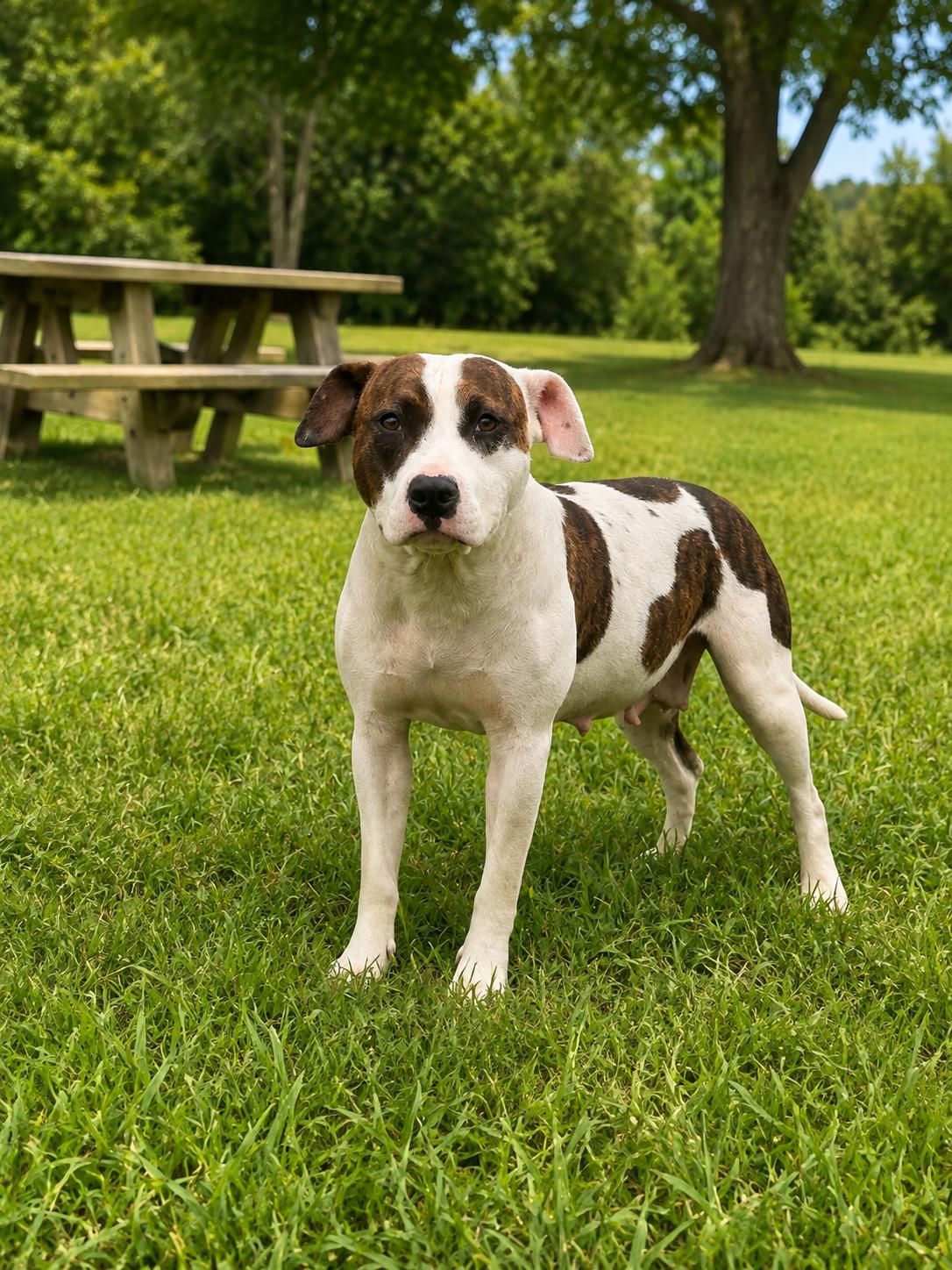 Rainbow, ADOPTABLE, Adult Female American Bully.