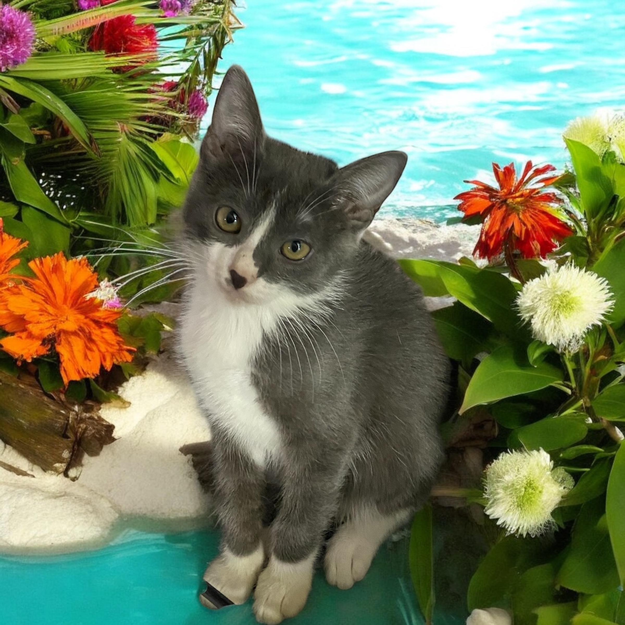 Georgeanne, Adopted, Kitten Female Domestic Short Hair.