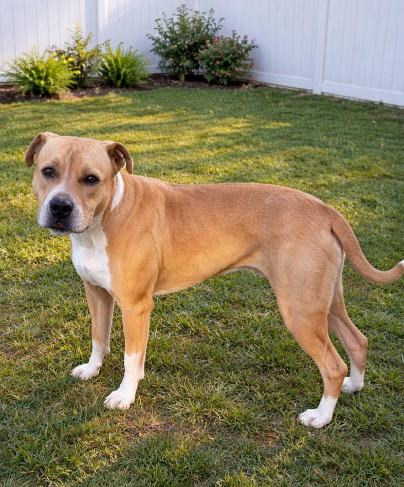 Otto, ADOPTABLE, Adult Male Boxer & Pit Bull Terrier.