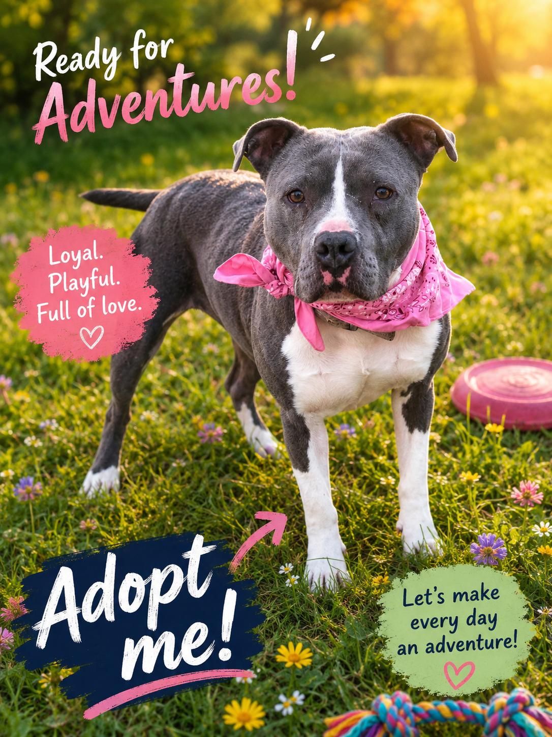 Princess, Adoptable, Adult Female American Staffordshire Terrier.