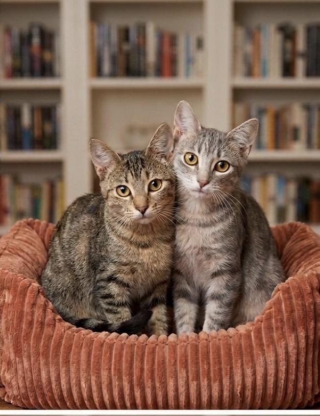 Rudy & Sadie, adopted, Kitten Female American Shorthair.