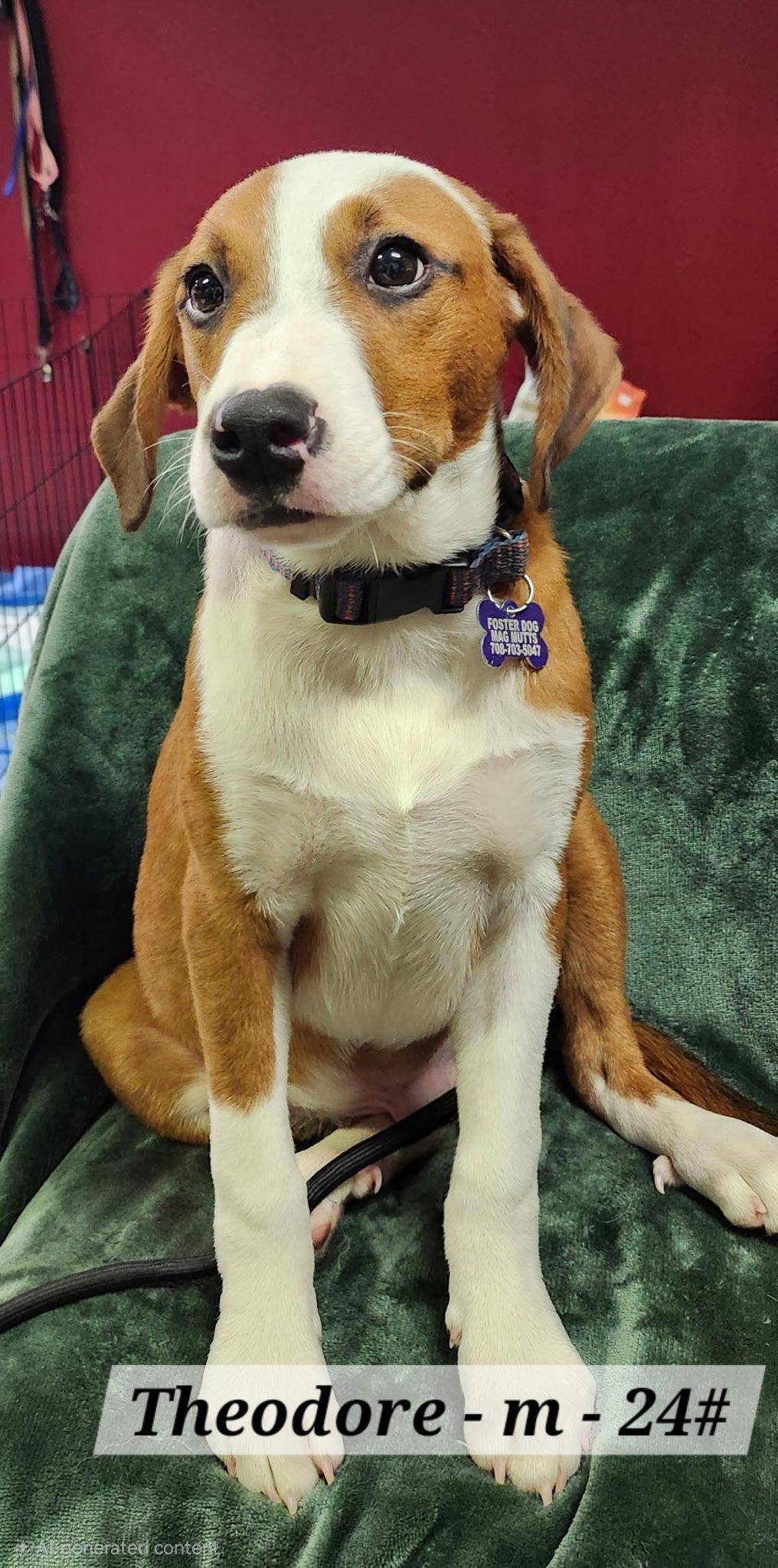 Theodore, Adoptable, Puppy Male Hound & Labrador Retriever.