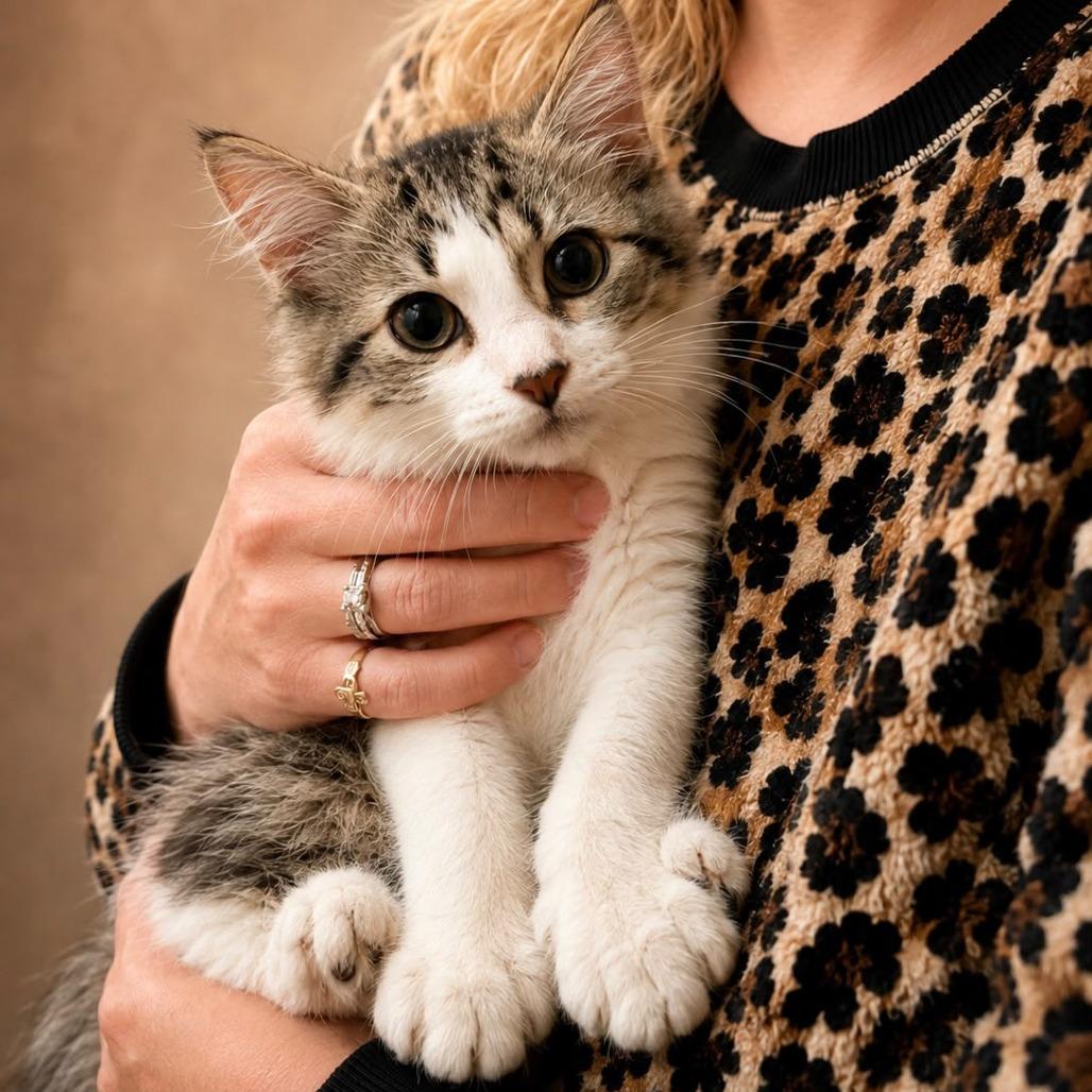 Wynonna "Wynnie" Judd, Adoptable, Kitten Female Domestic Medium Hair & Extra-Toes Cat / Hemingway Polydactyl.