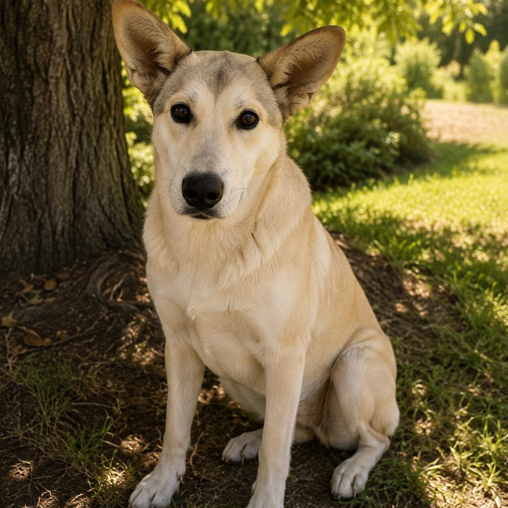 Lala, ADOPTABLE, Young Female Labrador Retriever & Husky.