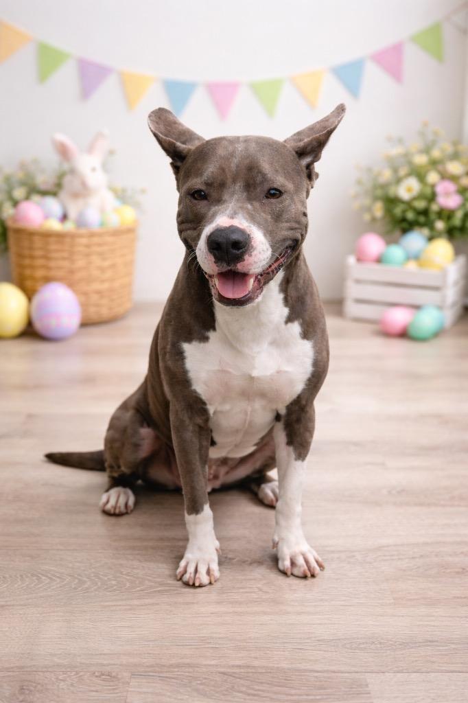 Ash, Adoptable, Adult Female Pit Bull Terrier.