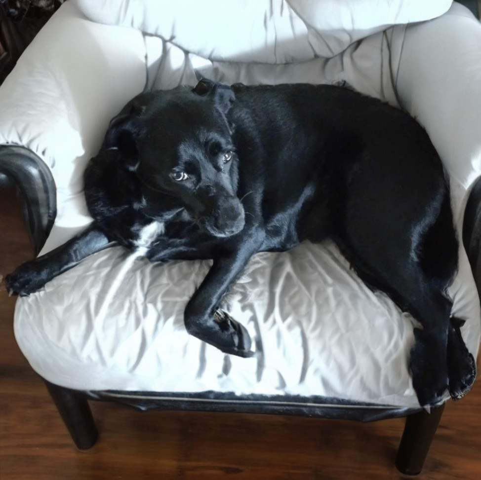 Elin S., Adoptable, Young Female Black Labrador Retriever & Flat-Coated Retriever.