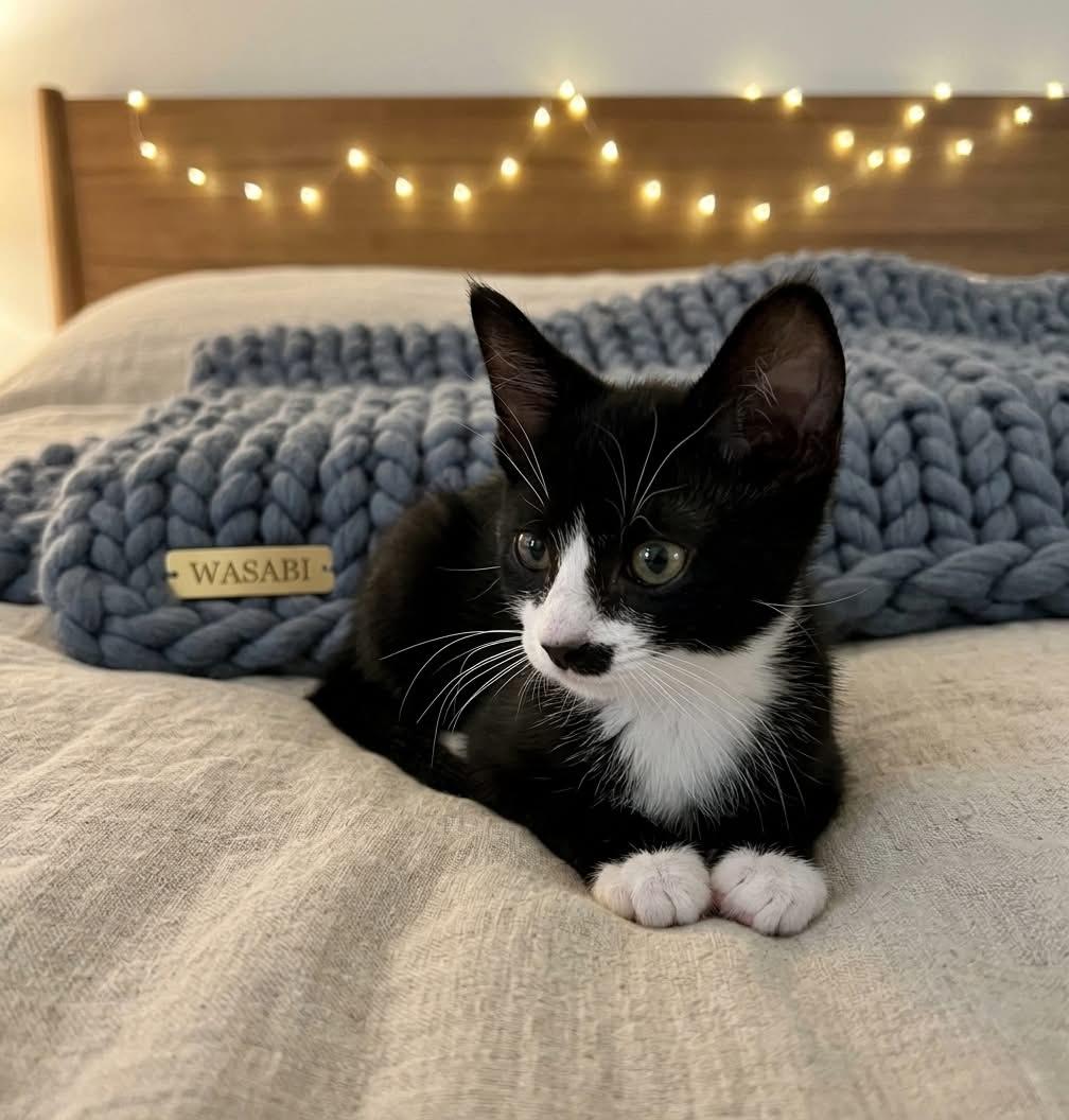 Enlarge WASABI, a ADOPTABLE Tuxedo in Palmdale, CA image 1/4