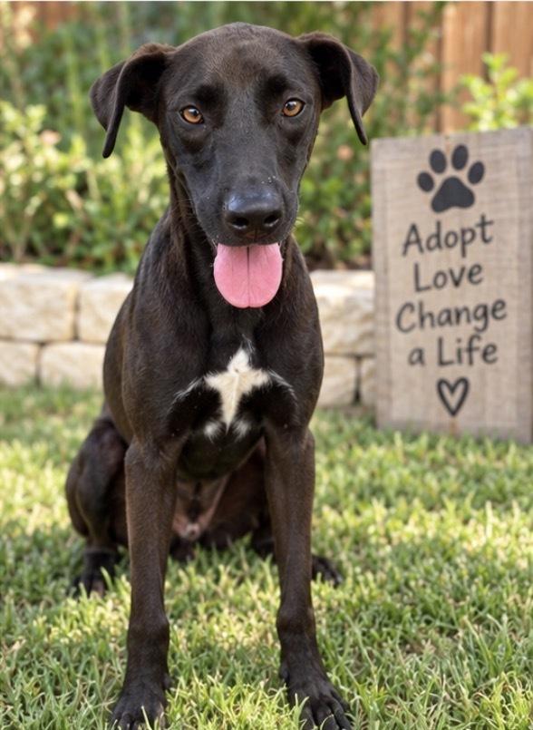 Buddy, Adoptable, Adult Male Labrador Retriever & Great Dane.
