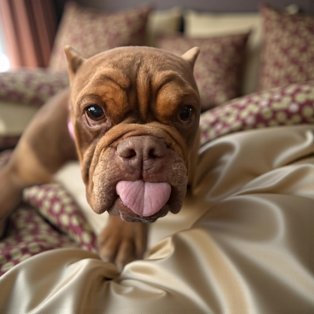 Otter, adopted, Adult Female Bulldog.