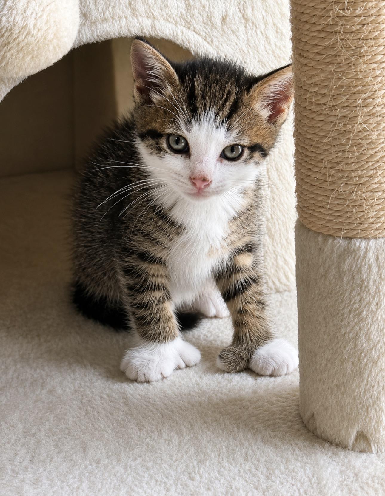 Zoe - polydactyl - Adopted 9/8/26, adopted, Kitten Female Tabby & Extra-Toes Cat / Hemingway Polydactyl.