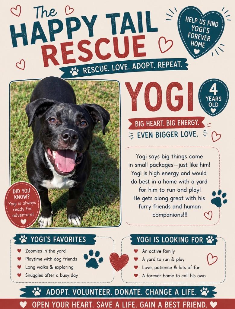 Yogi, Adoptable, Adult Male Labrador Retriever & Mixed Breed.