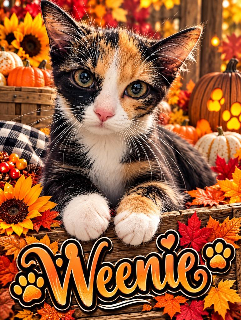 Weenie, Adoptable, Young Female Domestic Short Hair.