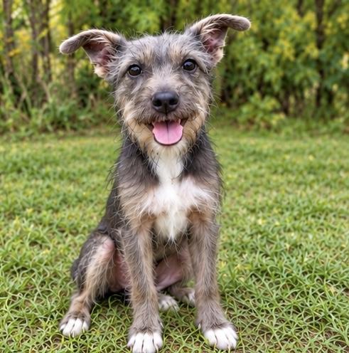 Doodlebug, Adopted, Puppy Female Miniature Schnauzer.