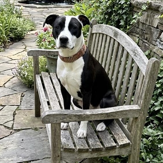 Queen Latifah, ADOPTABLE, Young Female American Staffordshire Terrier & Labrador Retriever.