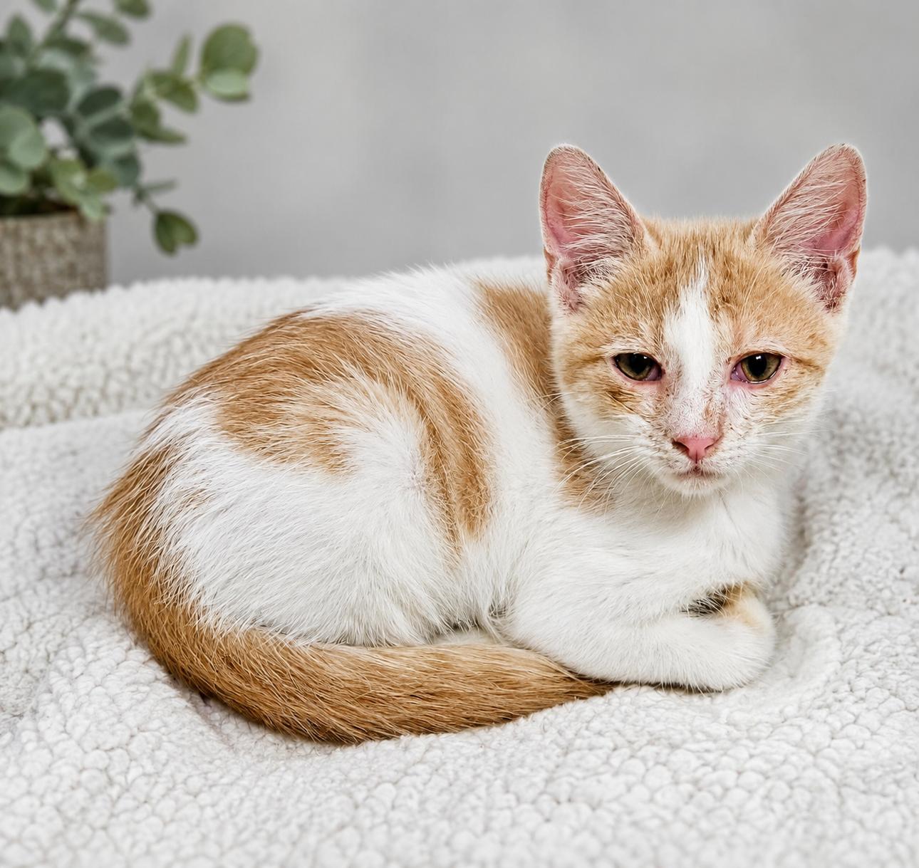 Klinger, adopted, Kitten Male Domestic Short Hair.