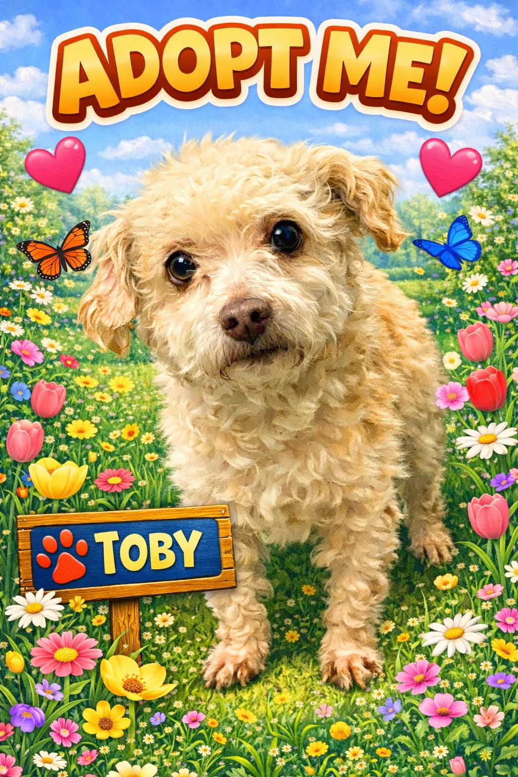 Toby, ADOPTABLE, Senior Male Poodle.