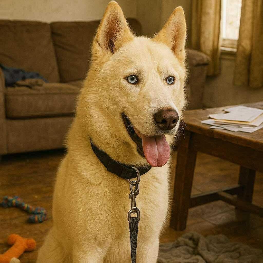 Cimarron, Adoptable, Adult Male Husky.