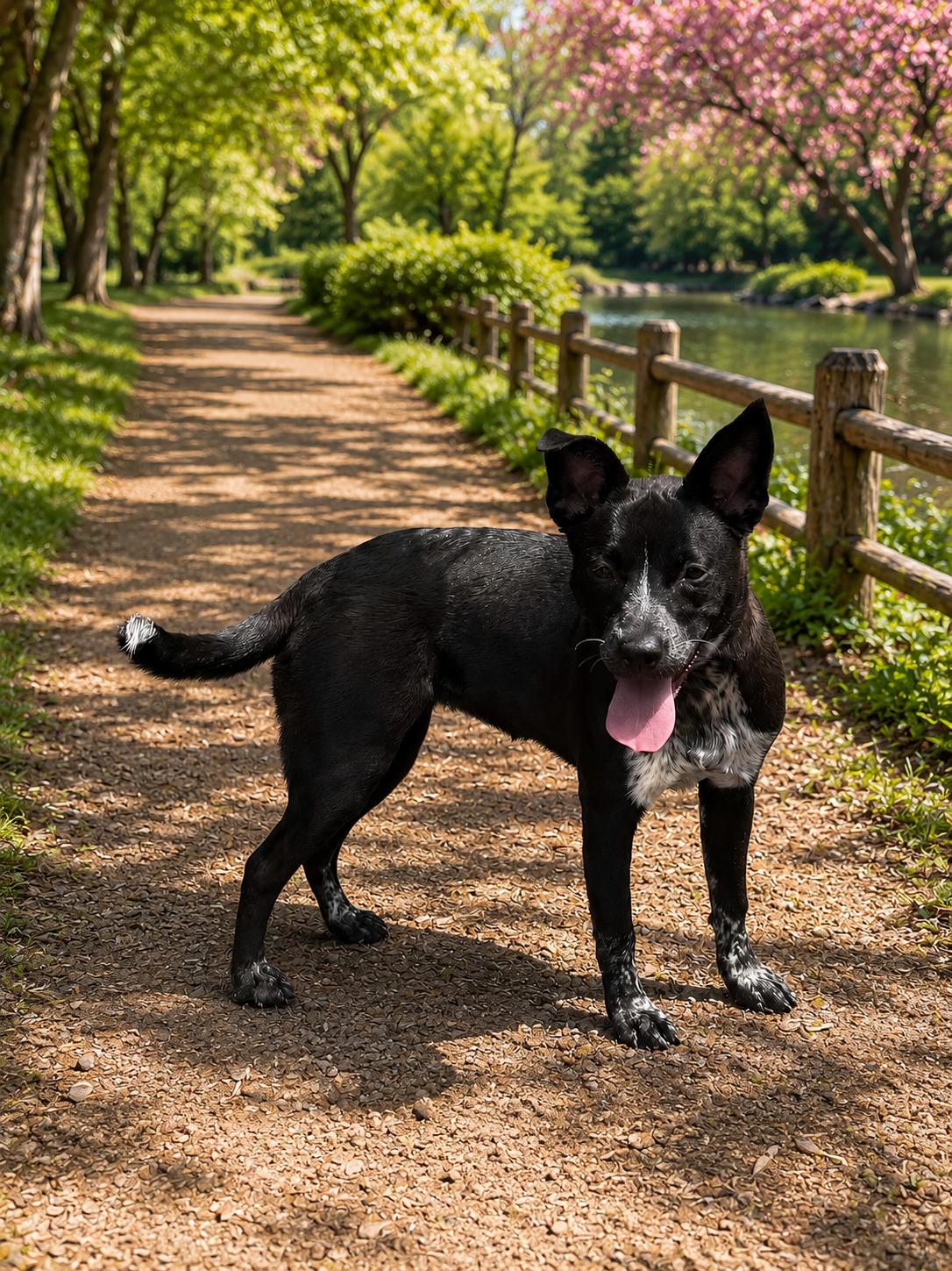 Midnight, ADOPTABLE, Young Female Australian Cattle Dog / Blue Heeler & Border Collie.