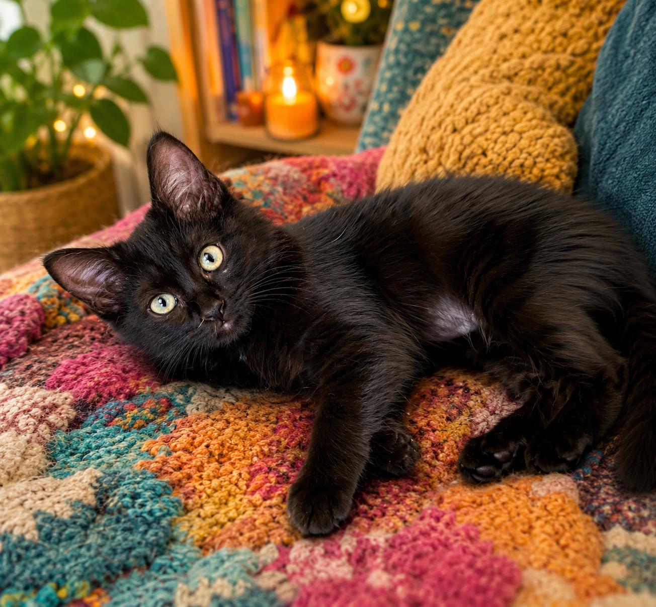 Kenya, ADOPTABLE, Kitten Female Domestic Medium Hair.