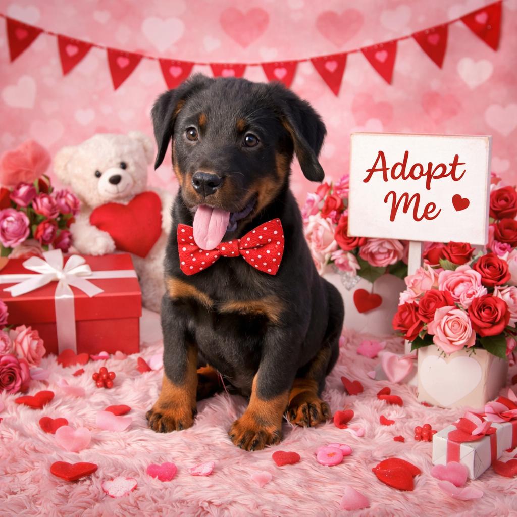 Shadow, ADOPTABLE, Puppy Male Flat-Coated Retriever.