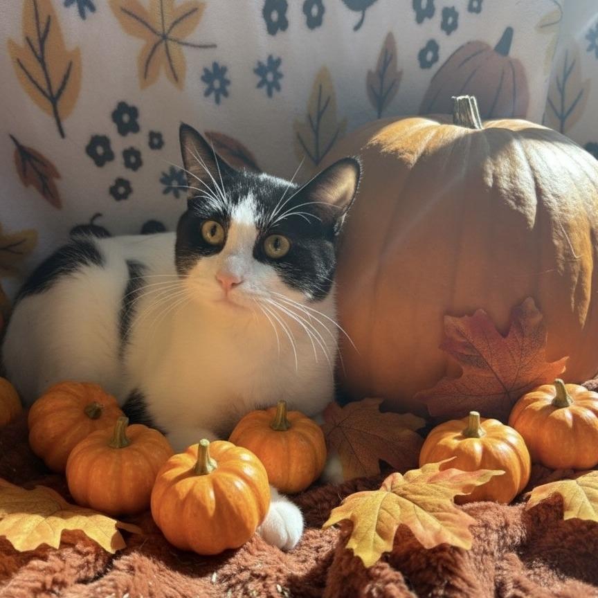 Holstein, Adoptable, Young Male Domestic Short Hair.