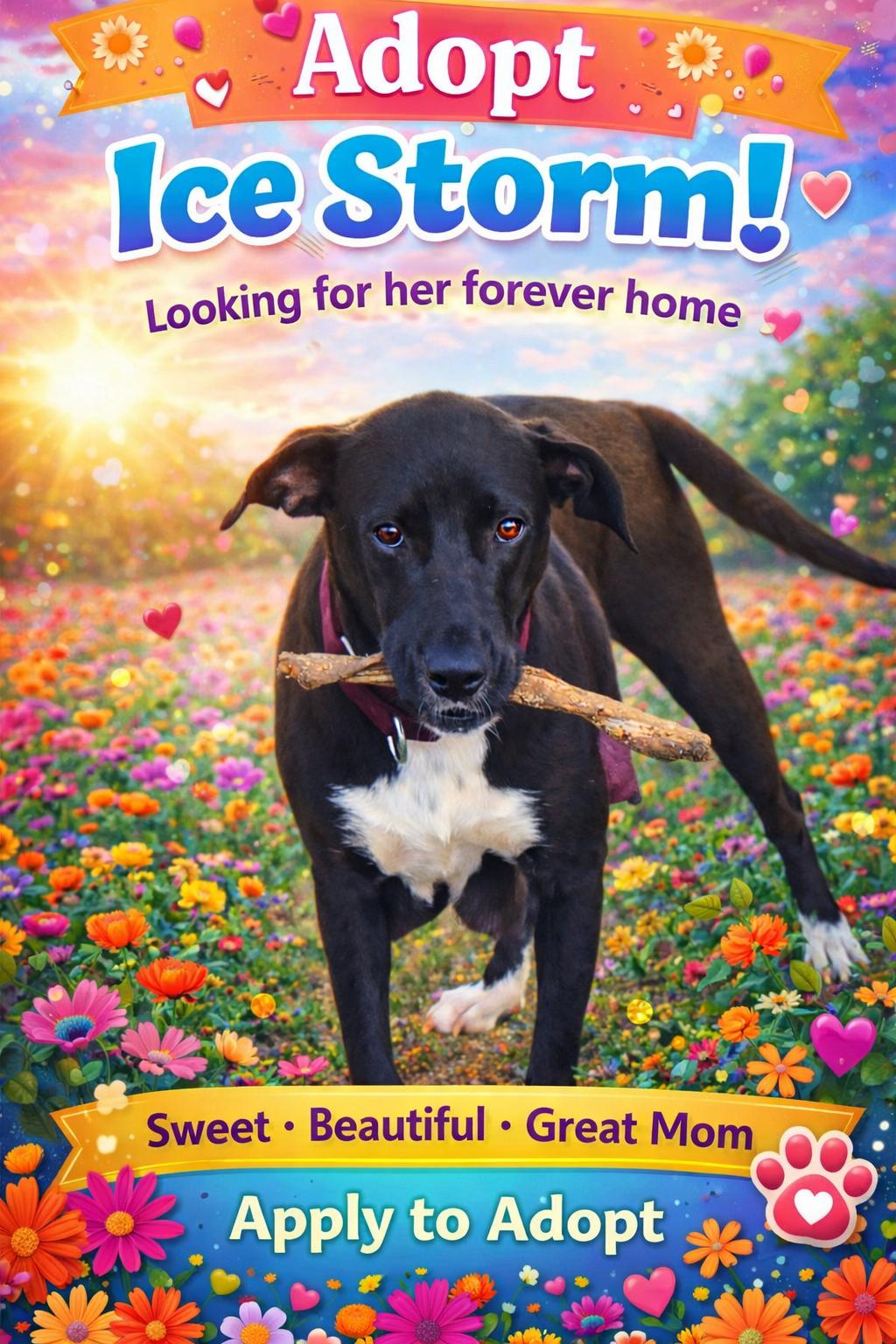Icestorm, ADOPTABLE, Adult Female Labrador Retriever.