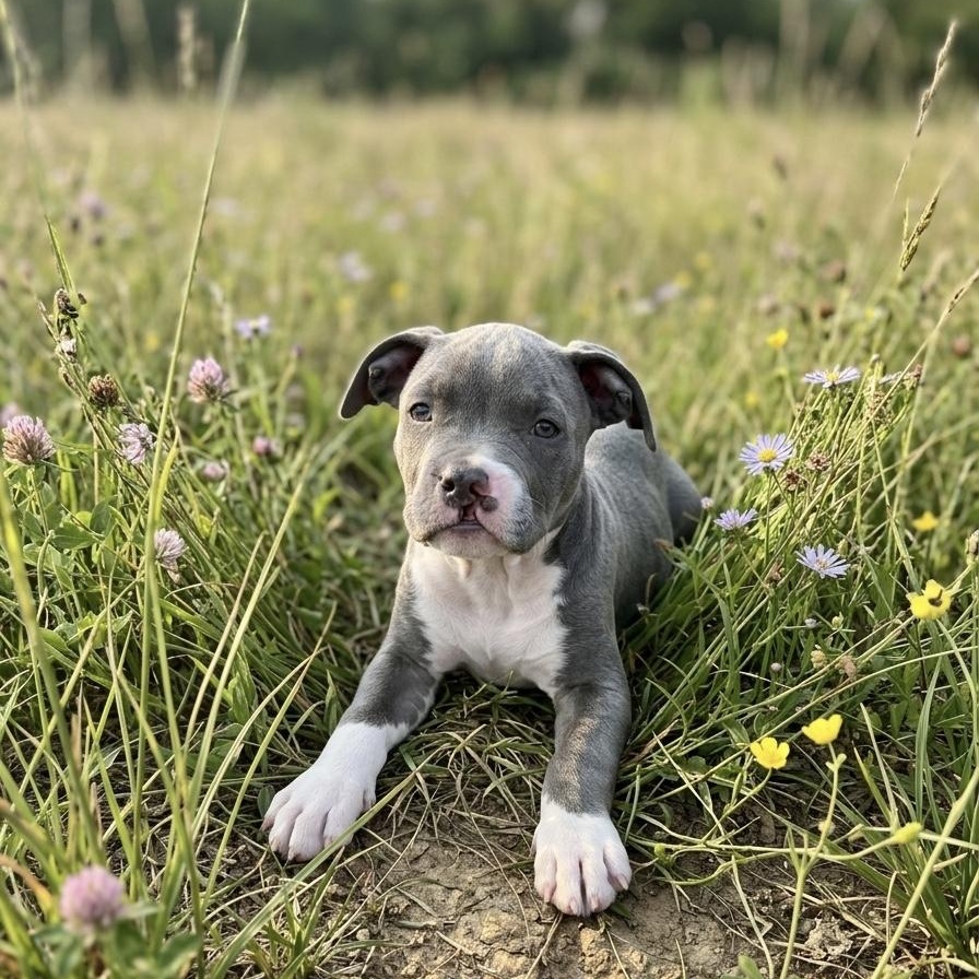 Blueberry, adopted, Puppy Female American Bully & Cane Corso.