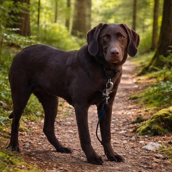 Cora, ADOPTABLE, Young Female Chocolate Labrador Retriever.
