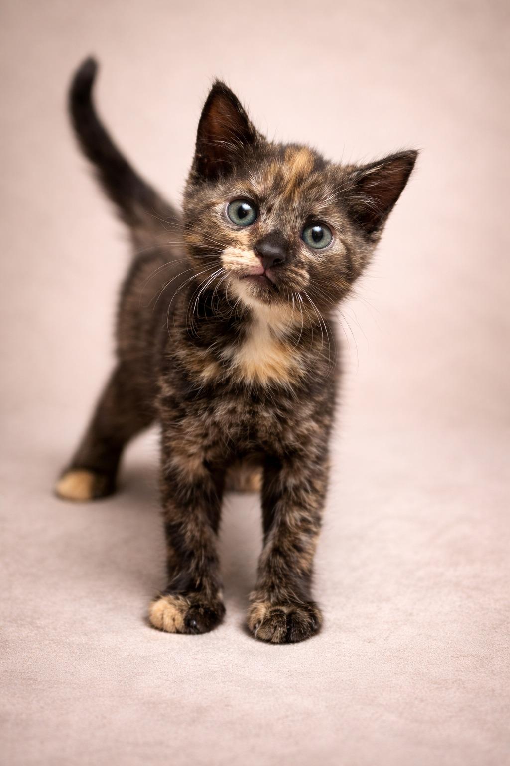 Date, adopted, Kitten Female Tortoiseshell.