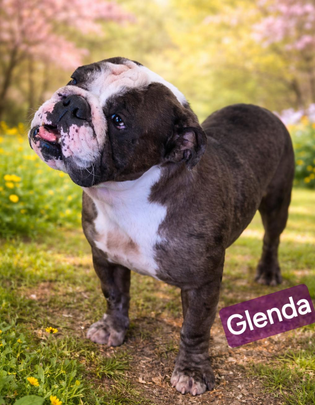 Glenda, adopted, Adult Female Bulldog.