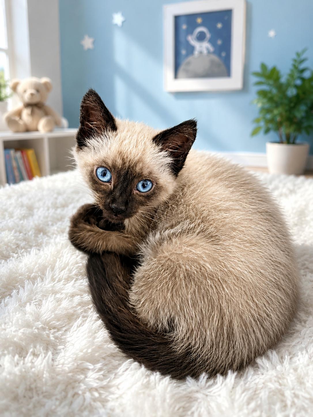 Ravioli, Adoptable, Kitten Male Siamese.
