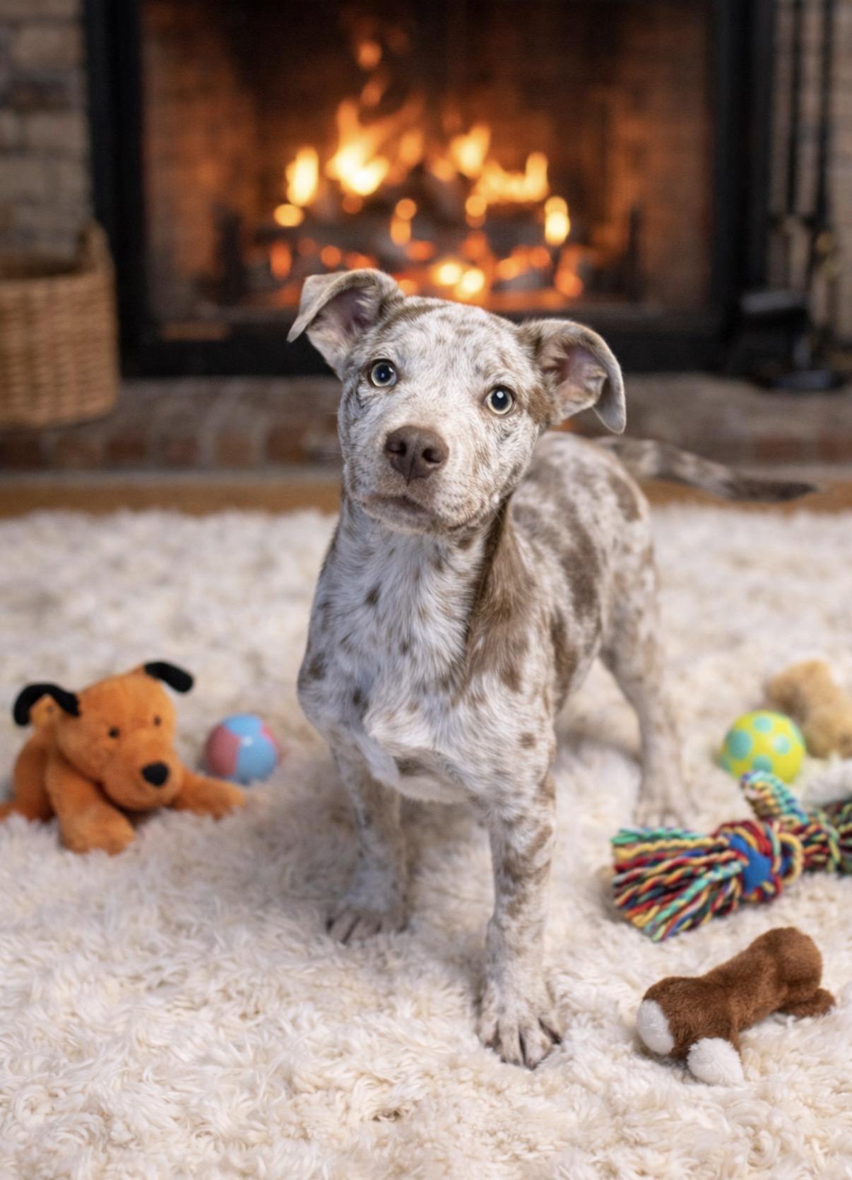 Bridget, ADOPTABLE, Puppy Female Catahoula Leopard Dog & American Bully.