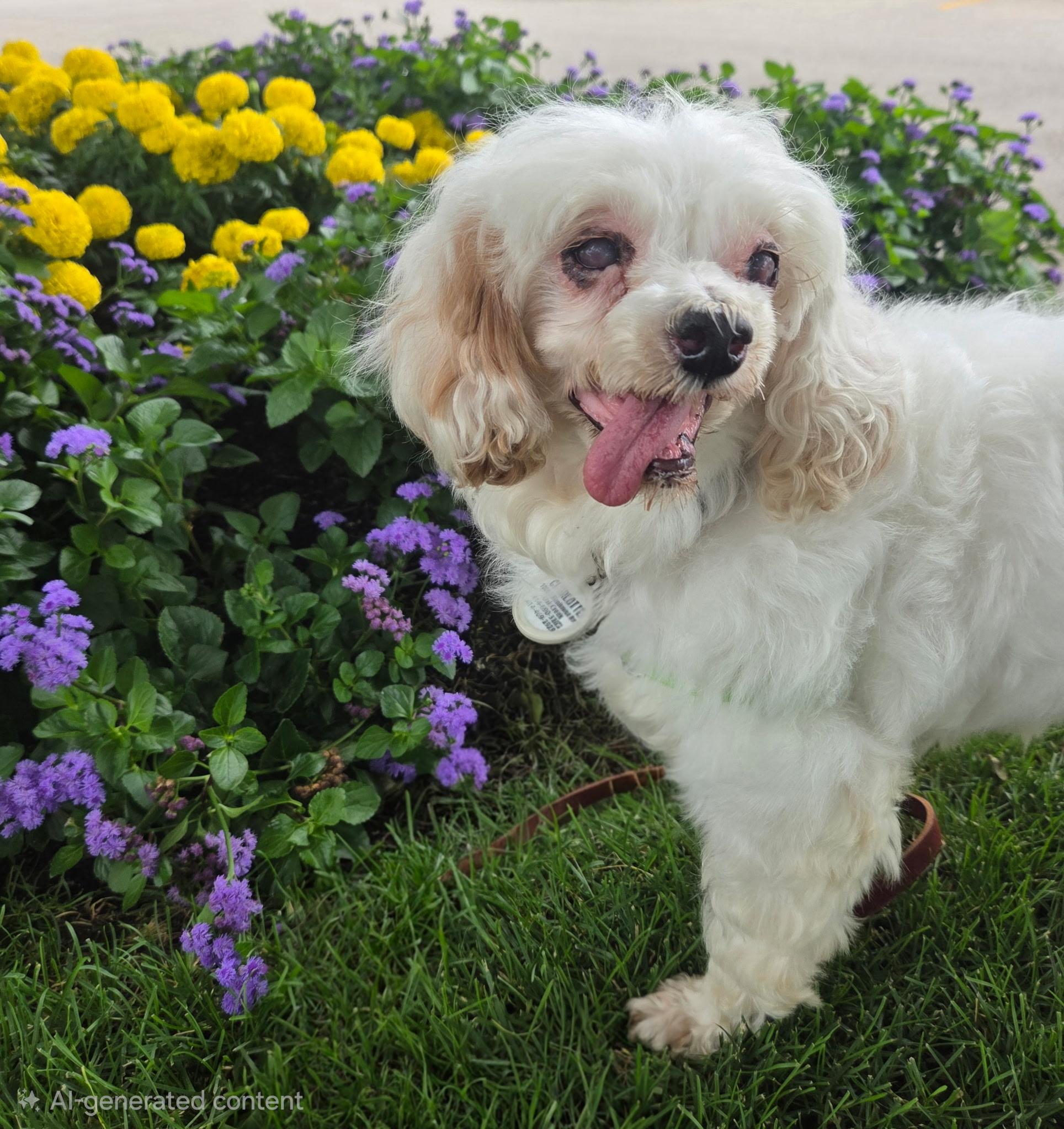 Charlotte, ADOPTABLE, Senior Female Poodle.