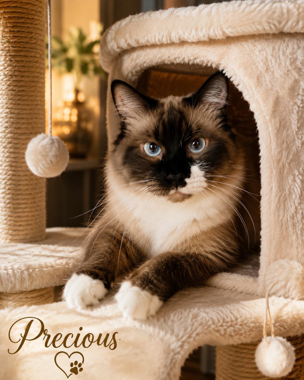 Precious, Adoptable, Adult Female Domestic Long Hair & Snowshoe.