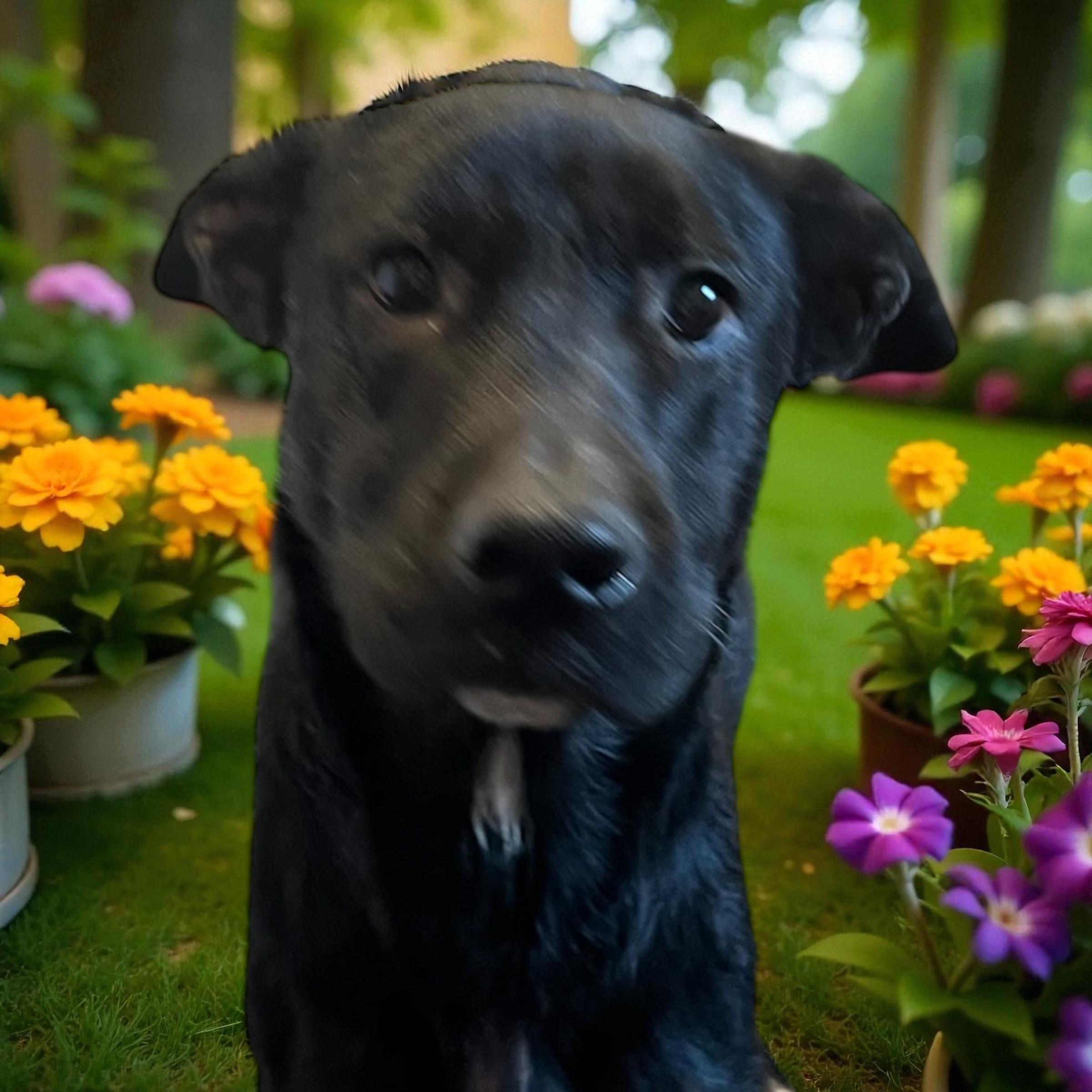 Zelda, Adoptable, Young Female Black Labrador Retriever.