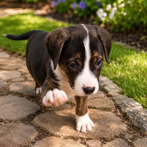 Liza, Adoptable, Puppy Female Labrador Retriever & Hound.