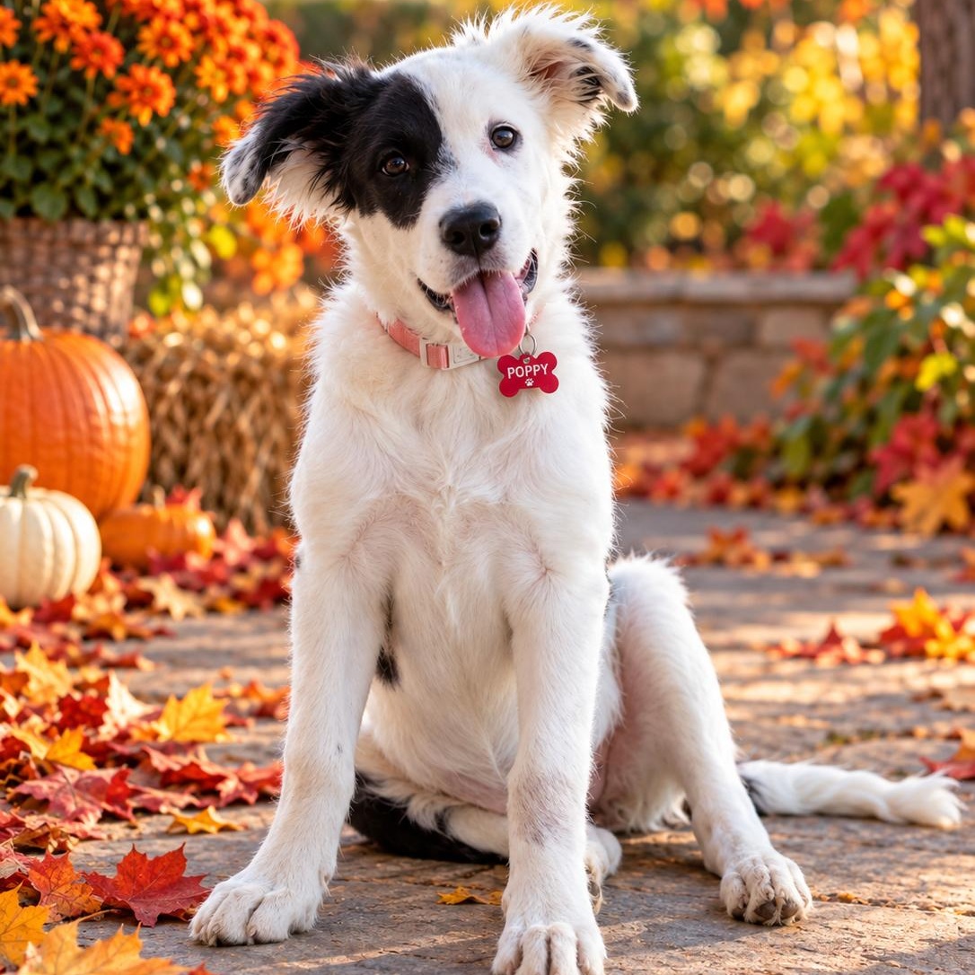 Poppy, Adopted, Puppy Female Australian Shepherd & Great Pyrenees.