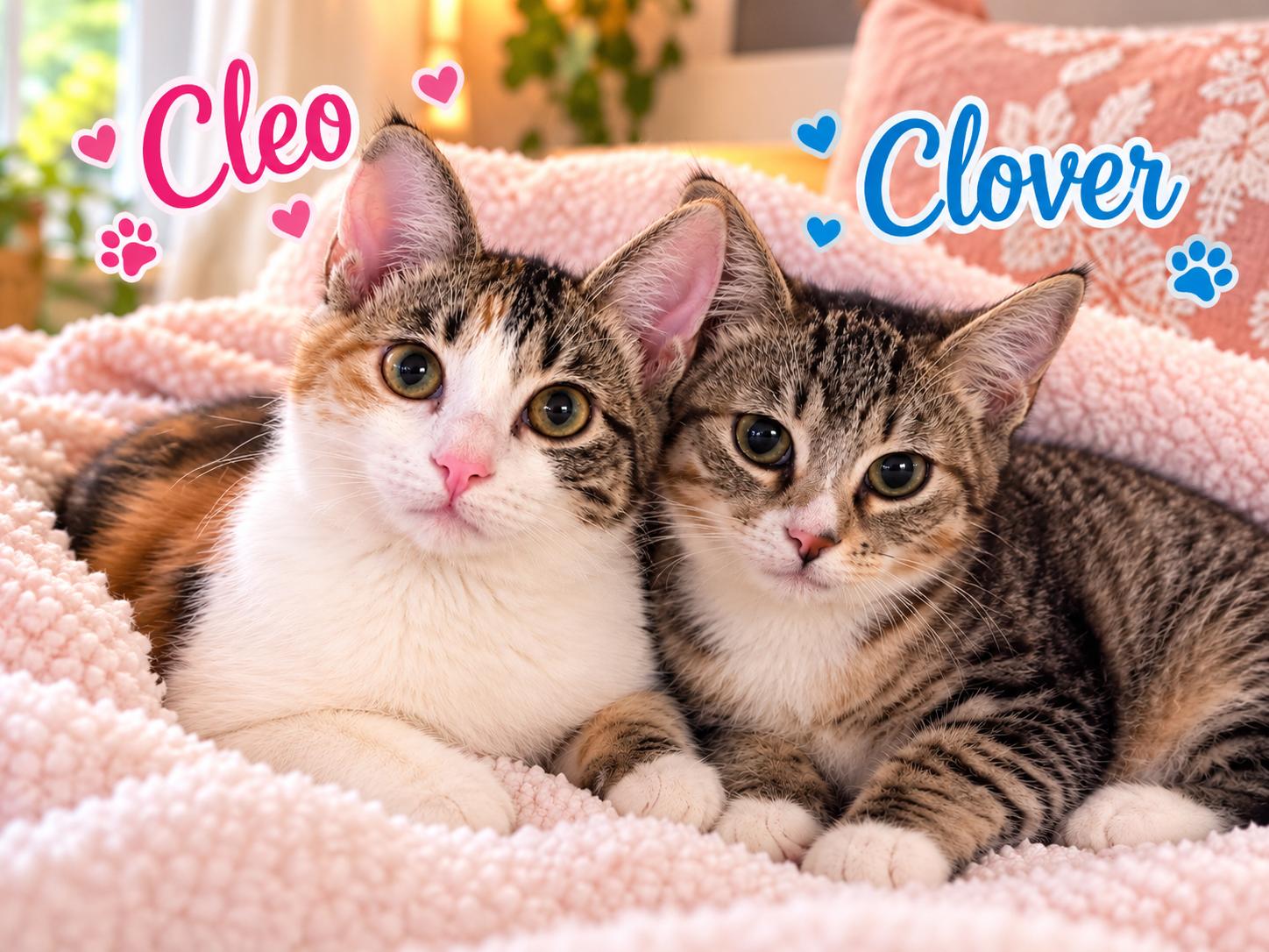 Enlarge Sisters, CLOVER & CLEO, a Adoptable Calico in Monrovia, CA image 2/6