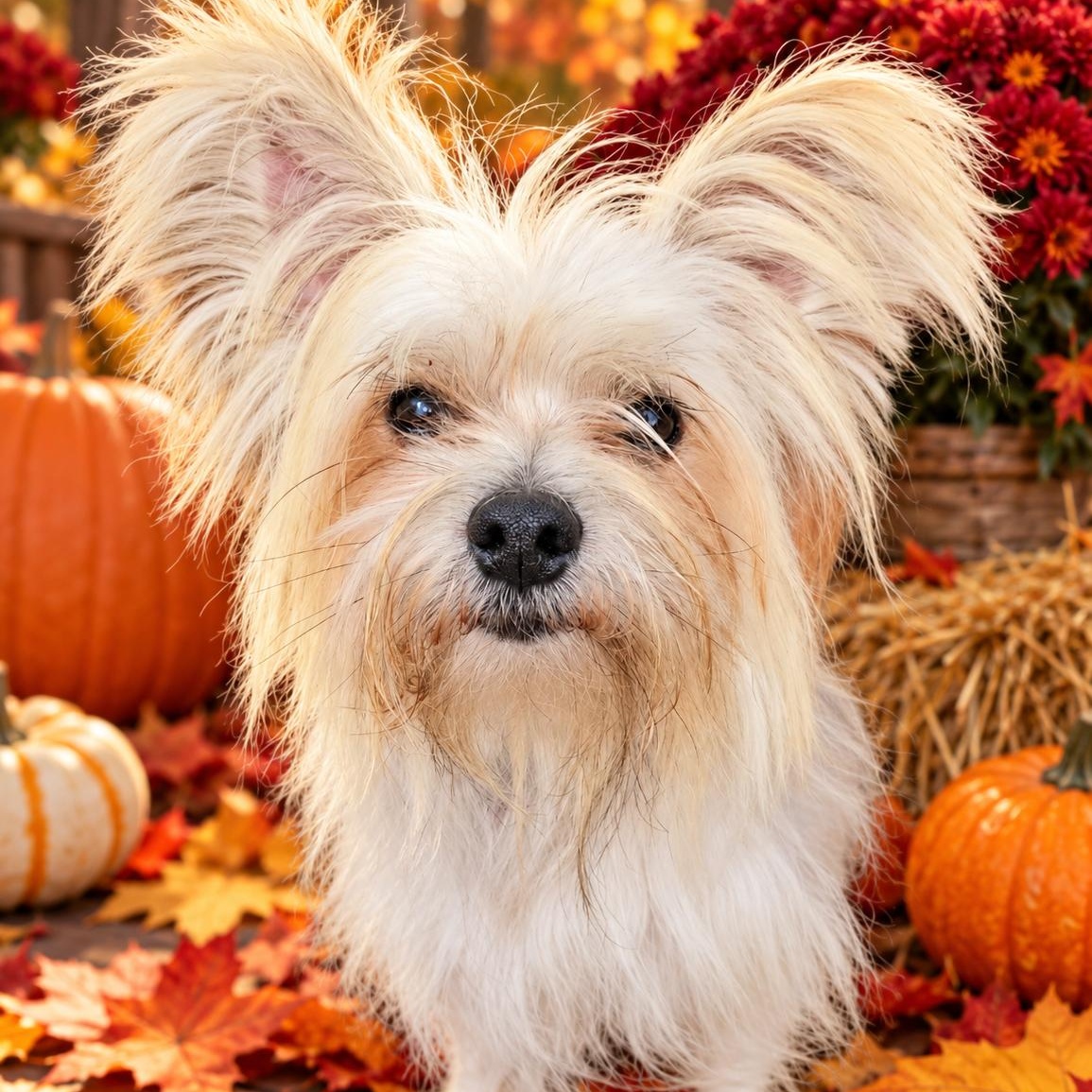 Tiny, Adoptable, Adult Male Maltese & Pomeranian.