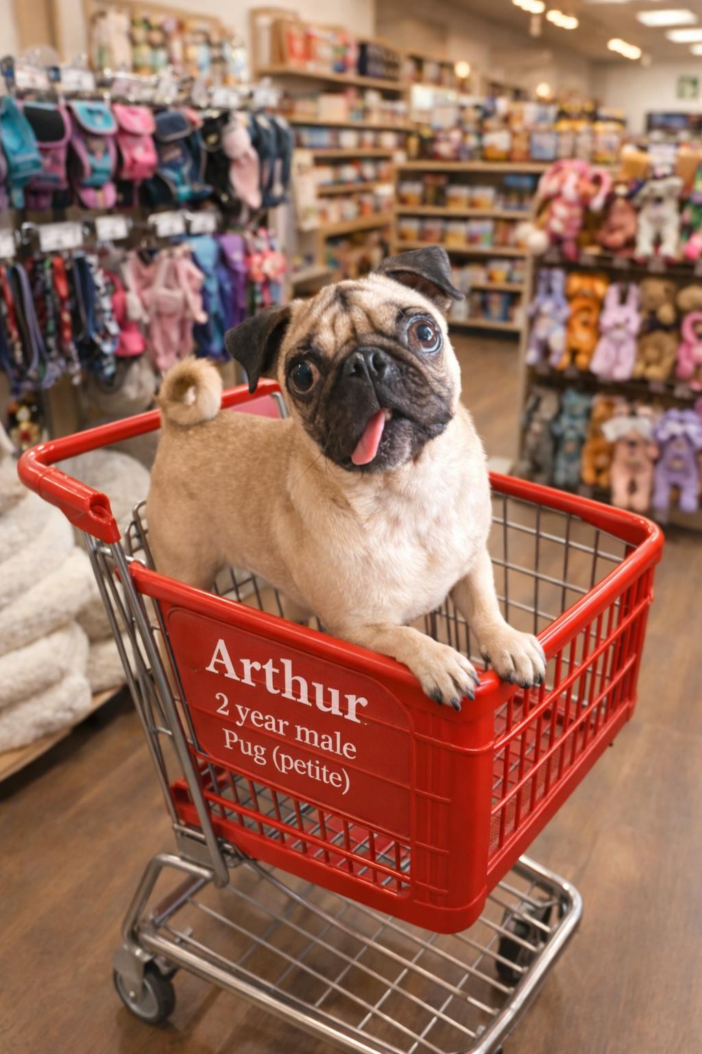 ARTHUR  – 2 YEAR MALE PUG @ PETCO, 5011 E. RAY ROAD, PHX 85044 ON SATURDAY, APRIL 4TH, 11–2PM, ADOPTABLE, Adult Male Pug.