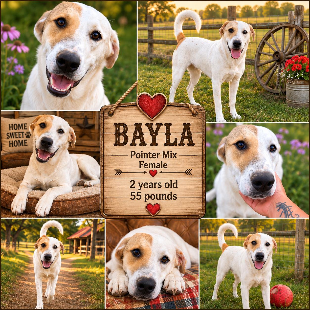Bayla, Adoptable, Young Female English Pointer & Anatolian Shepherd.