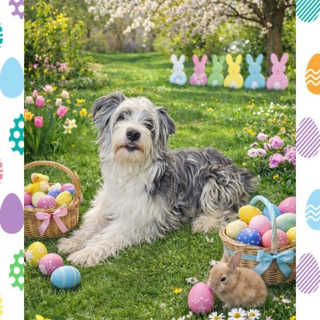 Burkin, adopted, Adult Male Shih Tzu & Shepherd.