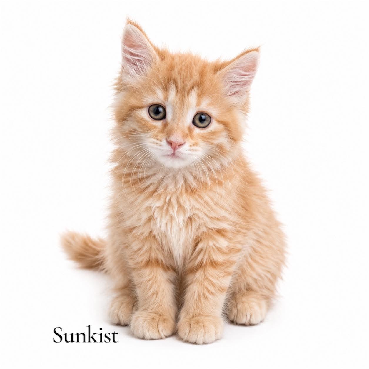 Sunkist, adopted, Kitten Female Domestic Medium Hair.