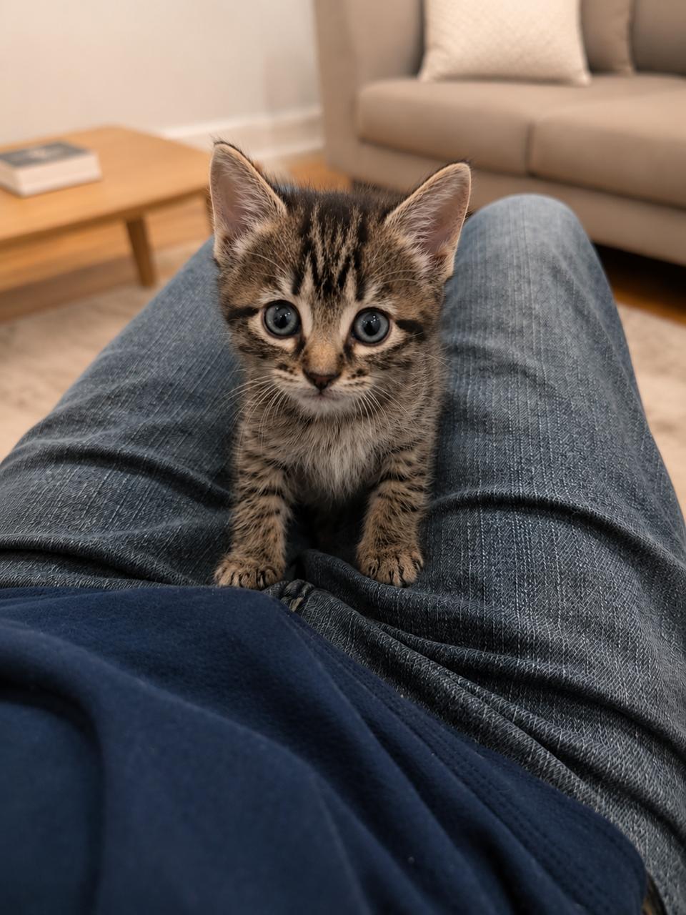 Saturn, adopted, Kitten Female Domestic Short Hair.