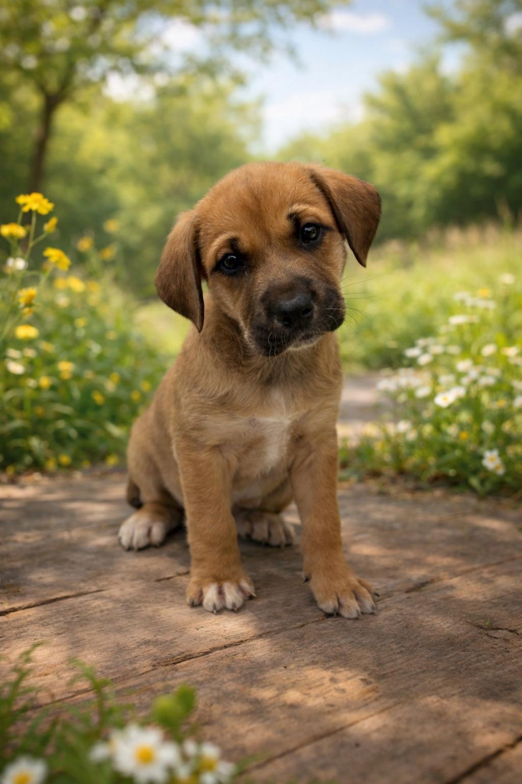 Milli #0112, ADOPTABLE, Puppy Female Spaniel & Labrador Retriever.