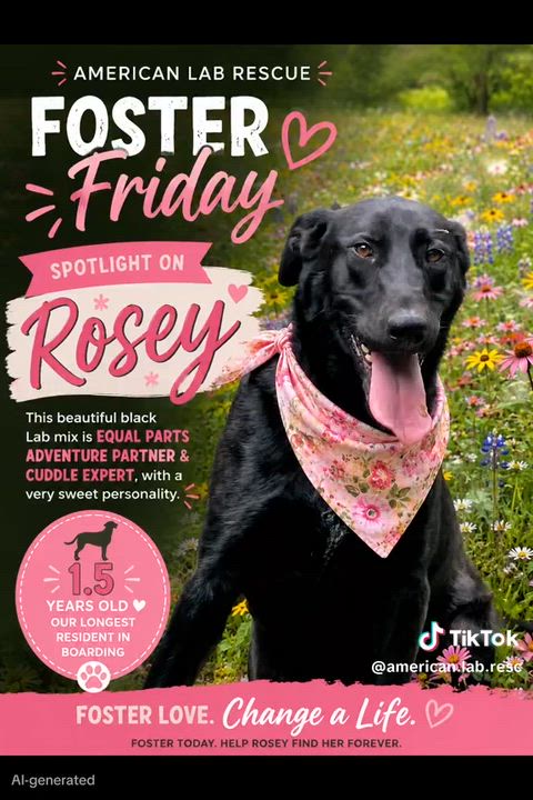 Enlarge Rosey - Foster Needed, an adoptable Black Labrador Retriever in Willington, CT video 6/6