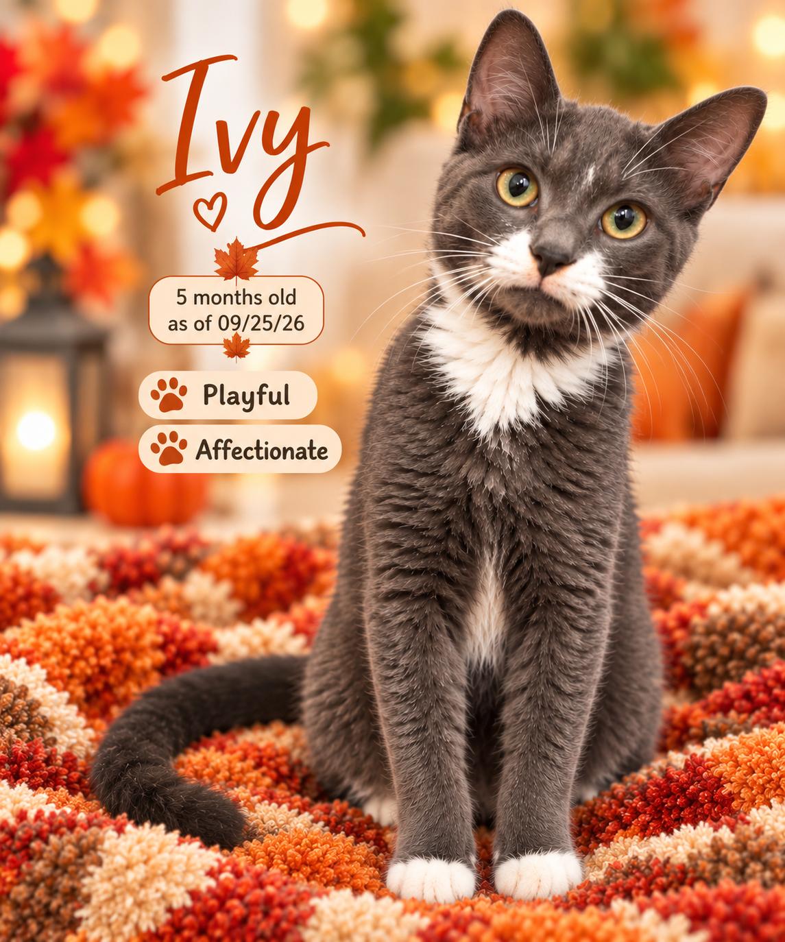 Enlarge Ivy (FCID# 09/08/2026-156), a Adoptable Tuxedo in Greenville, DE image 1/2