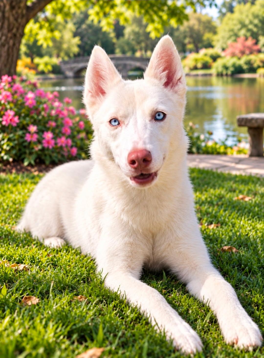 Snow, Adoptable, Young Female Siberian Husky.