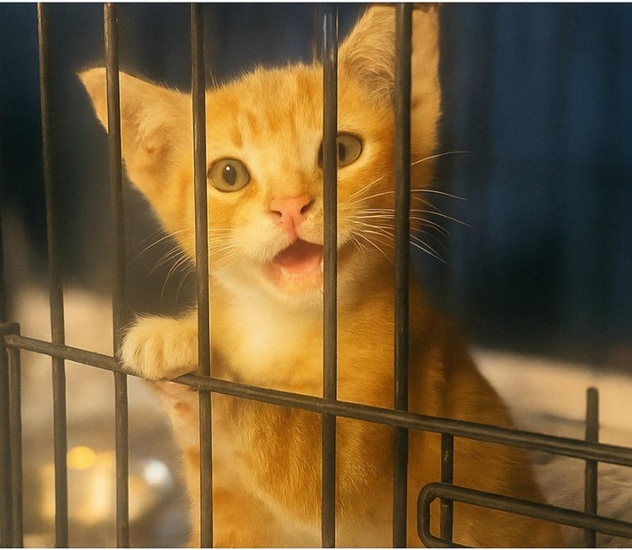 Little Richard, Adopted, Young Male Domestic Short Hair.