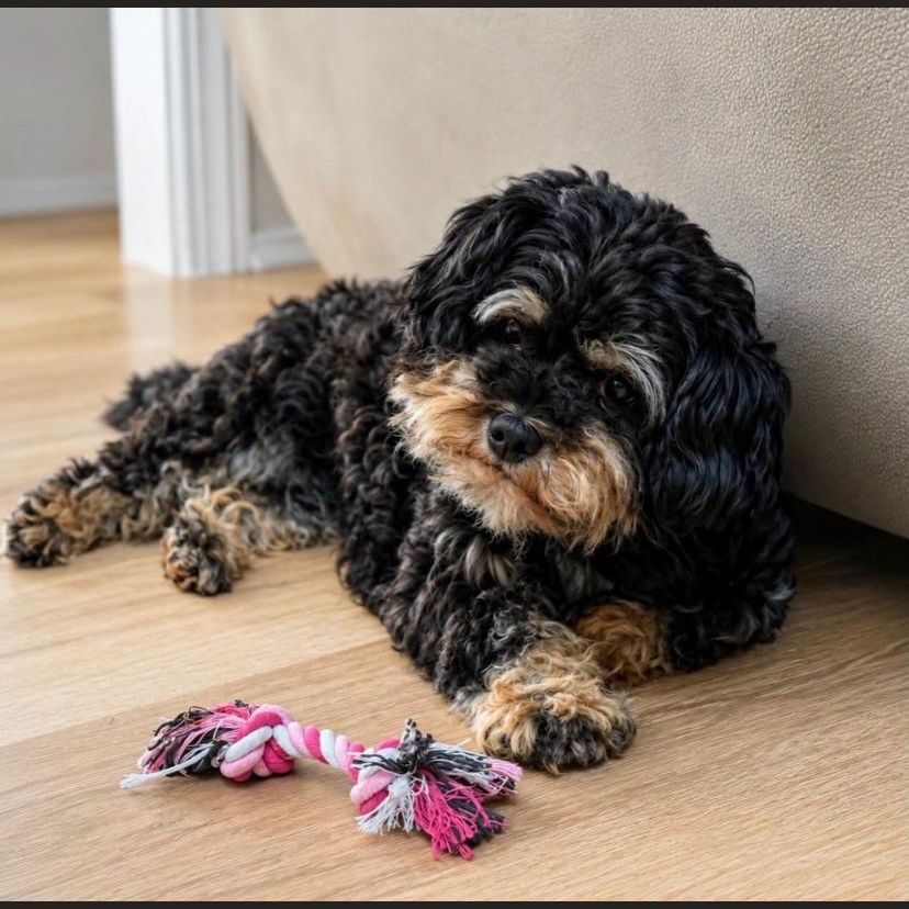 Barbie, adopted, Young Female Yorkshire Terrier & Miniature Poodle.